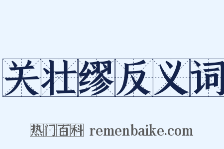 关壮缪反义词是什么意思的图片